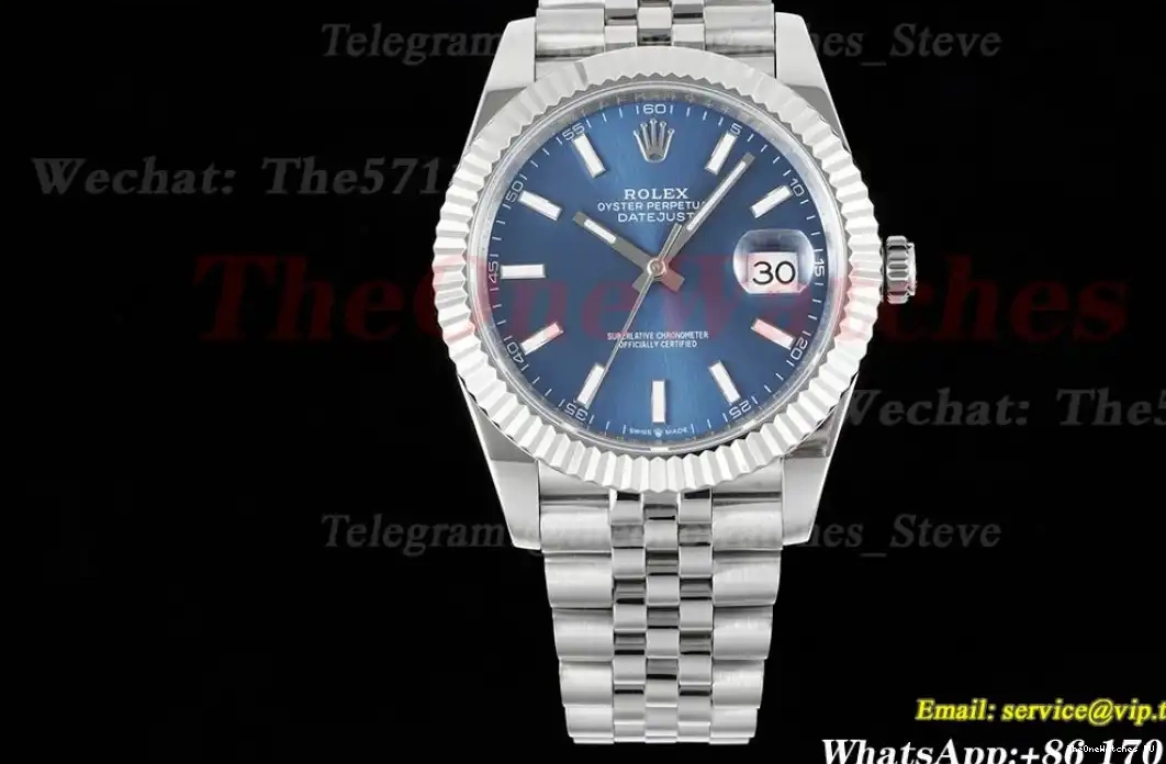 Stk Blue DIW Jubilee 41mm Datejust A3235 SS SS  904L 0506